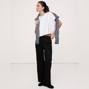 NWT Banana Republic Wide Leg Everyday Black Pant Size L/P (#713473)